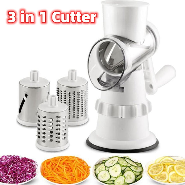 3-in-1 Vegetable Slicer & Chopper – Multi-Function Kitchen Grater.