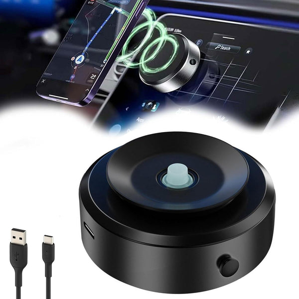 Intelligent Magnetic Car Mount – Suction Cup, USB Clamp, 360° Rotation